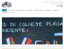 Tablet Screenshot of college-plaisance.net